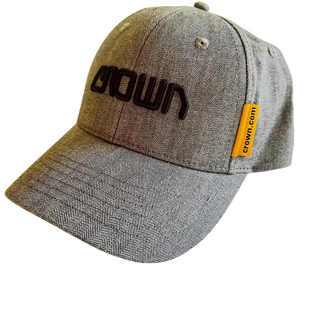 Crown Equipment Corporation Grey Herringbone Baseball Cap Hat Adjustable Strap